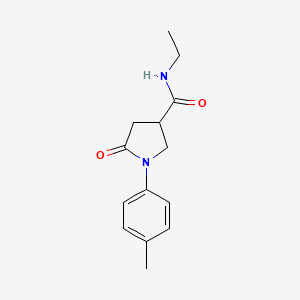 molecular formula C14H18N2O2 B11530057 N-ethyl-1-(4-methylphenyl)-5-oxopyrrolidine-3-carboxamide 