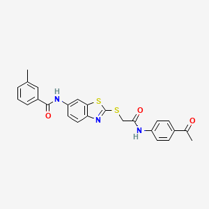 N-[2-({2-[(4-acetylphenyl)amino]-2-oxoethyl}sulfanyl)-1,3-benzothiazol-6-yl]-3-methylbenzamide