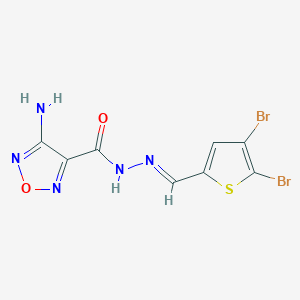 4-amino-N'-[(E)-(4,5-dibromothiophen-2-yl)methylidene]-1,2,5-oxadiazole-3-carbohydrazide