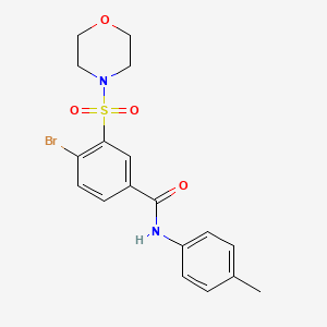 4-bromo-N-(4-methylphenyl)-3-(morpholin-4-ylsulfonyl)benzamide