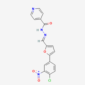 N'-[(E)-[5-(4-Chloro-3-nitrophenyl)furan-2-YL]methylidene]pyridine-4-carbohydrazide