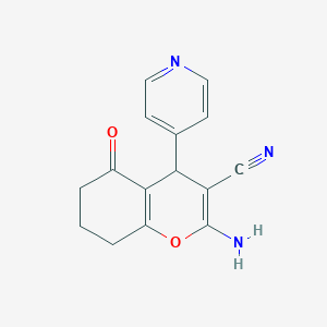 2-Amino-5-oxo-4-pyridin-4-yl-5,6,7,8-tetrahydro-4H-chromene-3-carbonitrile