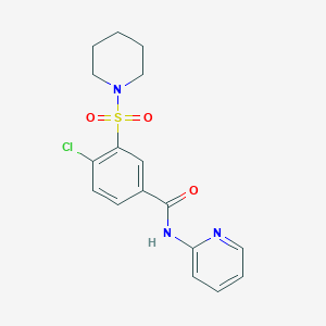 4-chloro-3-(piperidin-1-ylsulfonyl)-N-(pyridin-2-yl)benzamide