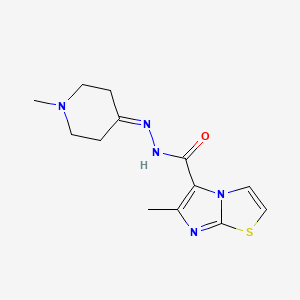 6-methyl-N'-(1-methylpiperidin-4-ylidene)imidazo[2,1-b][1,3]thiazole-5-carbohydrazide