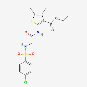 ethyl 2-({N-[(4-chlorophenyl)sulfonyl]glycyl}amino)-4,5-dimethylthiophene-3-carboxylate