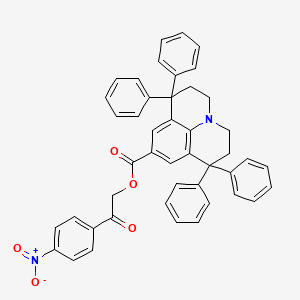 2-(4-nitrophenyl)-2-oxoethyl 1,1,7,7-tetraphenyl-2,3,6,7-tetrahydro-1H,5H-pyrido[3,2,1-ij]quinoline-9-carboxylate