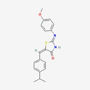 molecular formula C20H20N2O2S B11530279 5-(4-Isopropylbenzylidene)-2-[(4-methoxyphenyl)imino]-1,3-thiazolidin-4-one 