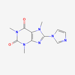 8-Imidazol-1-yl-1,3,7-trimethyl-3,7-dihydro-purine-2,6-dione