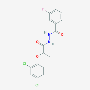 N'-[2-(2,4-dichlorophenoxy)propanoyl]-3-fluorobenzohydrazide