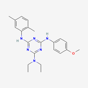 N~4~-(2,5-dimethylphenyl)-N~2~,N~2~-diethyl-N~6~-(4-methoxyphenyl)-1,3,5-triazine-2,4,6-triamine