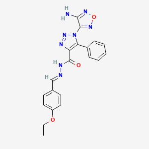 1-(4-amino-1,2,5-oxadiazol-3-yl)-N'-[(E)-(4-ethoxyphenyl)methylidene]-5-phenyl-1H-1,2,3-triazole-4-carbohydrazide