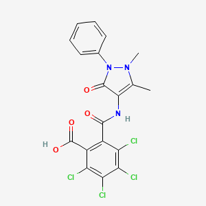 2,3,4,5-tetrachloro-6-[(1,5-dimethyl-3-oxo-2-phenyl-2,3-dihydro-1H-pyrazol-4-yl)carbamoyl]benzoic acid