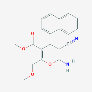 methyl 6-amino-5-cyano-2-(methoxymethyl)-4-(naphthalen-1-yl)-4H-pyran-3-carboxylate