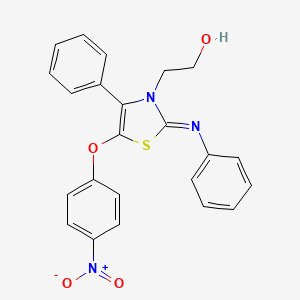 2-[(2Z)-5-(4-nitrophenoxy)-4-phenyl-2-(phenylimino)-1,3-thiazol-3(2H)-yl]ethanol