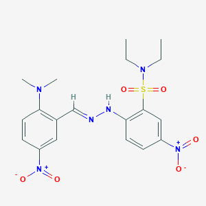 2-{(2E)-2-[2-(dimethylamino)-5-nitrobenzylidene]hydrazinyl}-N,N-diethyl-5-nitrobenzenesulfonamide