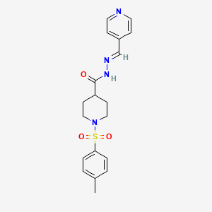 1-[(4-methylphenyl)sulfonyl]-N'-[(E)-pyridin-4-ylmethylidene]piperidine-4-carbohydrazide