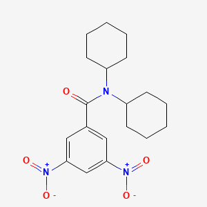 molecular formula C19H25N3O5 B11530414 N,N-dicyclohexyl-3,5-dinitrobenzamide 