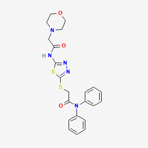 2-({5-[(morpholin-4-ylacetyl)amino]-1,3,4-thiadiazol-2-yl}sulfanyl)-N,N-diphenylacetamide