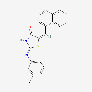 (5E)-2-(3-methylanilino)-5-(naphthalen-1-ylmethylidene)-1,3-thiazol-4-one