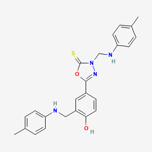 5-(4-hydroxy-3-{[(4-methylphenyl)amino]methyl}phenyl)-3-{[(4-methylphenyl)amino]methyl}-1,3,4-oxadiazole-2(3H)-thione