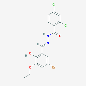 N'-[(E)-(5-bromo-3-ethoxy-2-hydroxyphenyl)methylidene]-2,4-dichlorobenzohydrazide