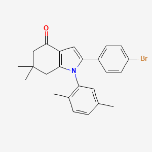 2-(4-bromophenyl)-1-(2,5-dimethylphenyl)-6,6-dimethyl-1,5,6,7-tetrahydro-4H-indol-4-one