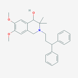 2-(3,3-Diphenylpropyl)-6,7-dimethoxy-3,3-dimethyl-1,2,3,4-tetrahydroisoquinolin-4-ol