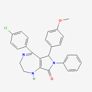 5-(4-chlorophenyl)-6-(4-methoxyphenyl)-7-phenyl-2,3,6,7-tetrahydropyrrolo[3,4-e][1,4]diazepin-8(1H)-one