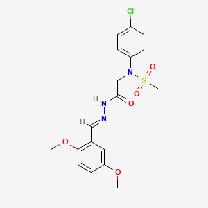 N-(4-Chlorophenyl)-N-({N'-[(E)-(2,5-dimethoxyphenyl)methylidene]hydrazinecarbonyl}methyl)methanesulfonamide