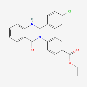 ethyl 4-[2-(4-chlorophenyl)-4-oxo-1,4-dihydroquinazolin-3(2H)-yl]benzoate