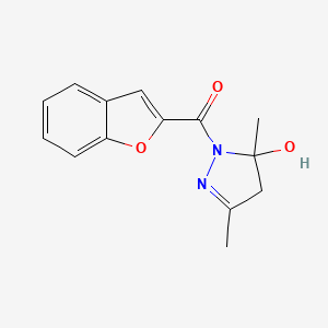 1-benzofuran-2-yl(5-hydroxy-3,5-dimethyl-4,5-dihydro-1H-pyrazol-1-yl)methanone