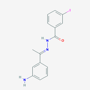 N'-[(1E)-1-(3-aminophenyl)ethylidene]-3-iodobenzohydrazide