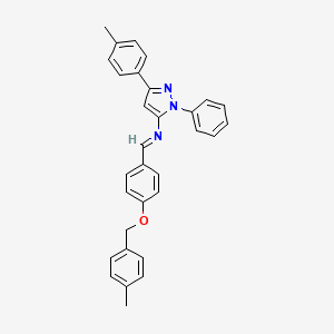 N-[(E)-{4-[(4-methylbenzyl)oxy]phenyl}methylidene]-3-(4-methylphenyl)-1-phenyl-1H-pyrazol-5-amine