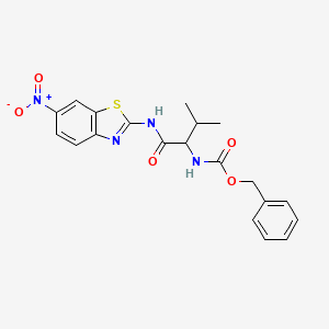 Benzyl {3-methyl-1-[(6-nitro-1,3-benzothiazol-2-yl)amino]-1-oxobutan-2-yl}carbamate