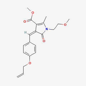 methyl (4Z)-1-(2-methoxyethyl)-2-methyl-5-oxo-4-{[4-(prop-2-en-1-yloxy)phenyl]methylidene}-4,5-dihydro-1H-pyrrole-3-carboxylate