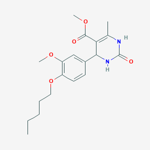 Methyl 4-[3-methoxy-4-(pentyloxy)phenyl]-6-methyl-2-oxo-1,2,3,4-tetrahydropyrimidine-5-carboxylate