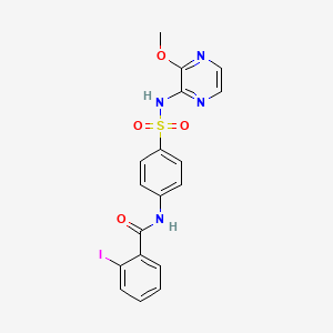 2-iodo-N-{4-[(3-methoxypyrazin-2-yl)sulfamoyl]phenyl}benzamide