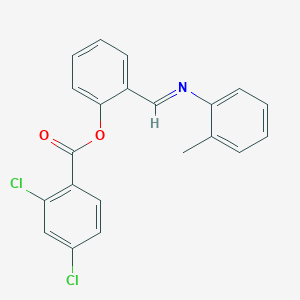 2-[(E)-[(2-Methylphenyl)imino]methyl]phenyl 2,4-dichlorobenzoate