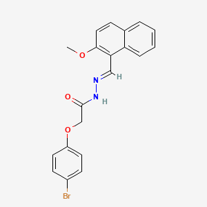 2-(4-bromophenoxy)-N'-[(E)-(2-methoxynaphthalen-1-yl)methylidene]acetohydrazide