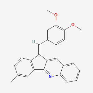 (11Z)-11-(3,4-dimethoxybenzylidene)-3-methyl-11H-indeno[1,2-b]quinoline