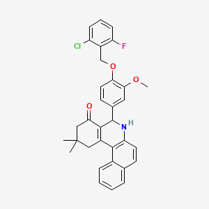 5-{4-[(2-chloro-6-fluorobenzyl)oxy]-3-methoxyphenyl}-2,2-dimethyl-2,3,5,6-tetrahydrobenzo[a]phenanthridin-4(1H)-one