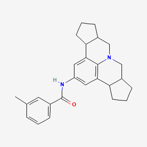 N-(3b,4,5,6,6a,7,9,9a,10,11,12,12a-dodecahydrocyclopenta[c]cyclopenta[4,5]pyrido[3,2,1-ij]quinolin-2-yl)-3-methylbenzamide