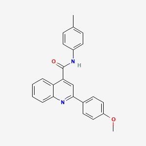 molecular formula C24H20N2O2 B11530864 2-(4-methoxyphenyl)-N-(4-methylphenyl)quinoline-4-carboxamide 