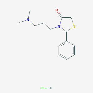 molecular formula C14H21ClN2OS B115309 2-Phenyl-3-(N,N-dimethylaminopropyl)-1,3-thiazolidin-4-one CAS No. 141955-94-4