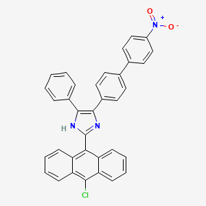 molecular formula C35H22ClN3O2 B11530929 2-(10-chloroanthracen-9-yl)-4-(4'-nitrobiphenyl-4-yl)-5-phenyl-1H-imidazole 