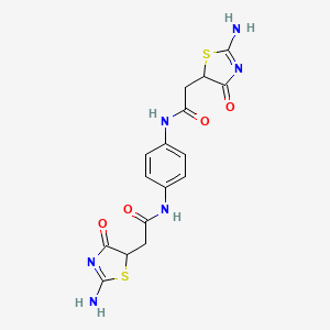 2-(2-Amino-4-oxo-4,5-dihydro-1,3-thiazol-5-YL)-N-{4-[2-(2-amino-4-oxo-4,5-dihydro-1,3-thiazol-5-YL)acetamido]phenyl}acetamide