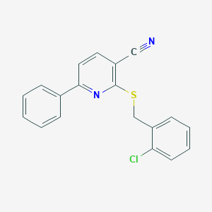 2-[(2-Chlorobenzyl)sulfanyl]-6-phenylpyridine-3-carbonitrile