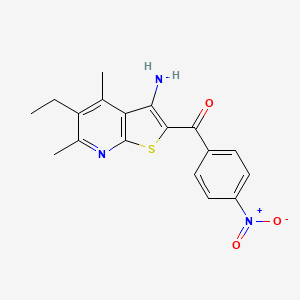 (3-Amino-5-ethyl-4,6-dimethylthieno[2,3-b]pyridin-2-yl)(4-nitrophenyl)methanone