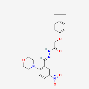 2-(4-Tert-butylphenoxy)-N'-[(E)-[2-(morpholin-4-YL)-5-nitrophenyl]methylidene]acetohydrazide