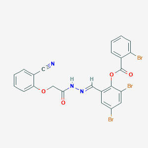 2,4-dibromo-6-[(E)-{2-[(2-cyanophenoxy)acetyl]hydrazinylidene}methyl]phenyl 2-bromobenzoate